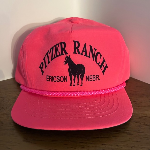 Sansun Other - San Sun Pitzer Ranch Trucker Hat Mens OSFA Neon Pink Vintage Horse Rope Cap